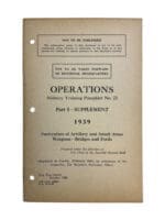 WW2 Canadian Operations Military Training Pamphlet No 23 Pt 1 Sup Reference Book