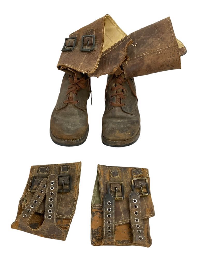 WW2 US Army M43 Double Buckle Combat Boots With Spare Cuffs WW2 US Army M43 Double Buckle Combat Boots With Spare Cuffs