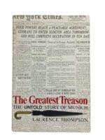 WW2 British The Greatest Treason Untold Story of Munich Reference Book