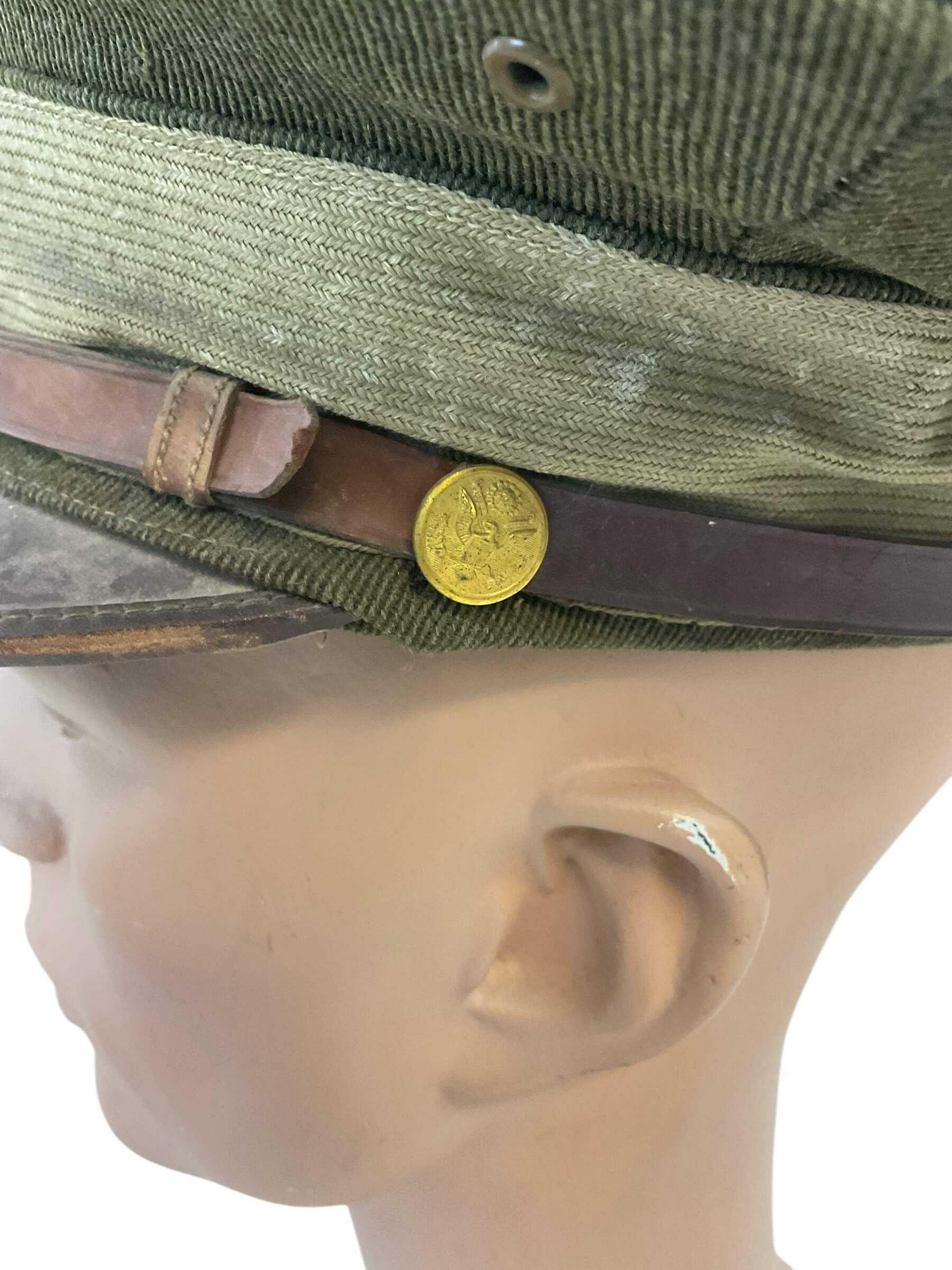 WW1 US M1912 Officers Peak Cap Named 168 Field Artillery WW1 US M1912 Officers Peak Cap Named 168 Field Artillery