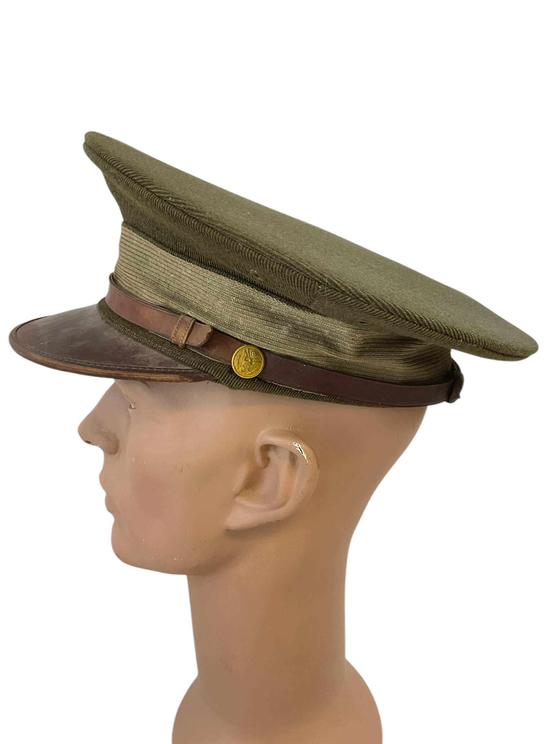 WW1 US M1912 Officers Peak Cap Named 168 Field Artillery WW1 US M1912 Officers Peak Cap Named 168 Field Artillery