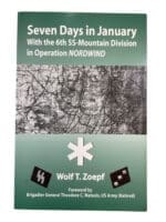 WW2 German Seven Days in January 6th SS-Mountain Division in Operation Nordwind Used Hardcover Reference Book
