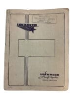 WW2 German US Lockheed Messerschmitt Me 209 Weight Breakdown