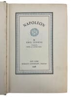 French Napoleonic Napoleon Emil Ludwig Hardcover Reference Book