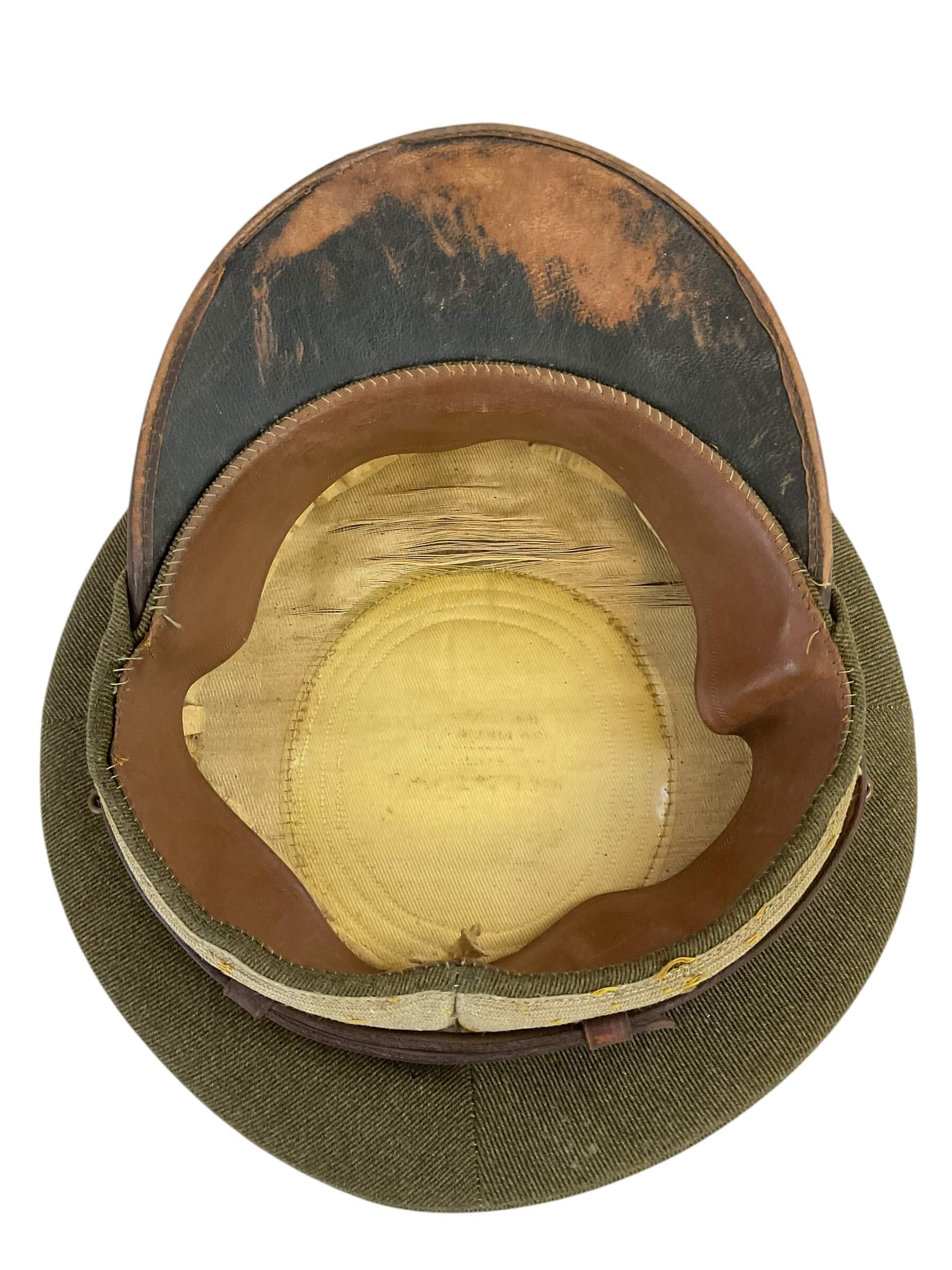 WW1 US M1912 Officers Peak Cap Named 168 Field Artillery WW1 US M1912 Officers Peak Cap Named 168 Field Artillery