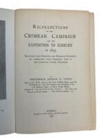 British Canadian Crimean War Recollections Crimean Campaign HC Reference Book