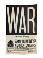 WW2 Canadian WAR no 65 Salerno Diary Reference Book