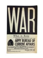 WW2 Canadian WAR no 58 When In Rome Reference Book