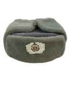 Cold War Era East German NVA Gabardine Ushanka Cap Size 54 Cold War Era East German NVA Gabardine Ushanka Cap Size 54