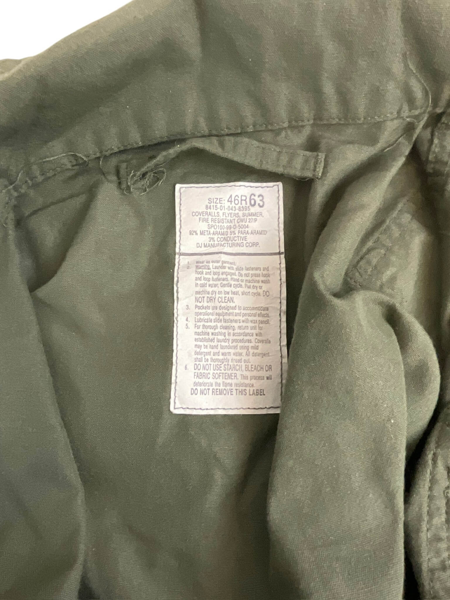 US USAF Olive Green Flight Suit Size 46 Regular US USAF Olive Green Flight Suit Size 46 Regular