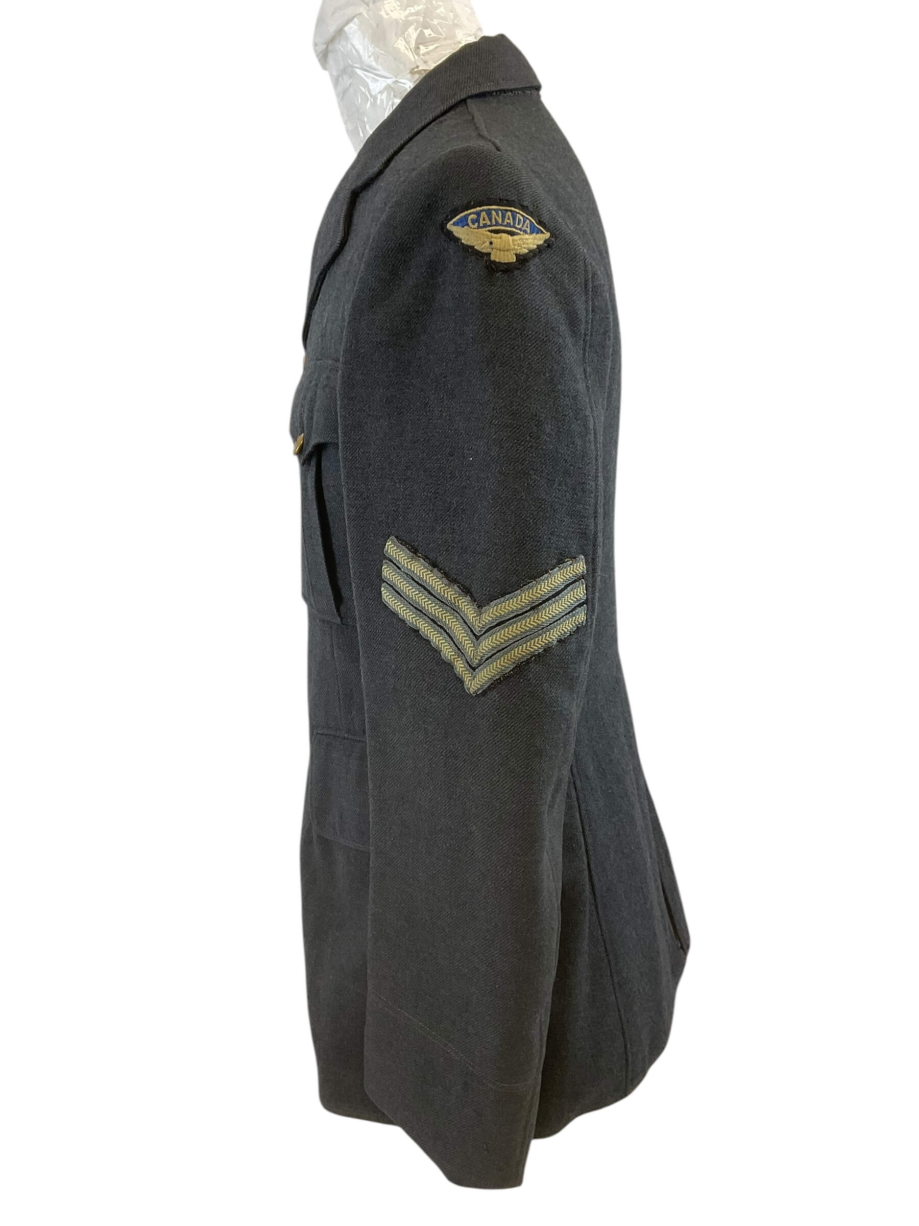 WW2 Canadian RCAF 4 Pocket Sgt Service Dress Named Bill Johnson WW2 Canadian RCAF 4 Pocket Sgt Service Dress Named Bill Johnson