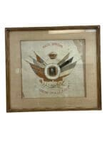 WW1 Australian ANZAC Malta Souvenir Long Live The Allies Rule Framed Embroidery 25 X 28