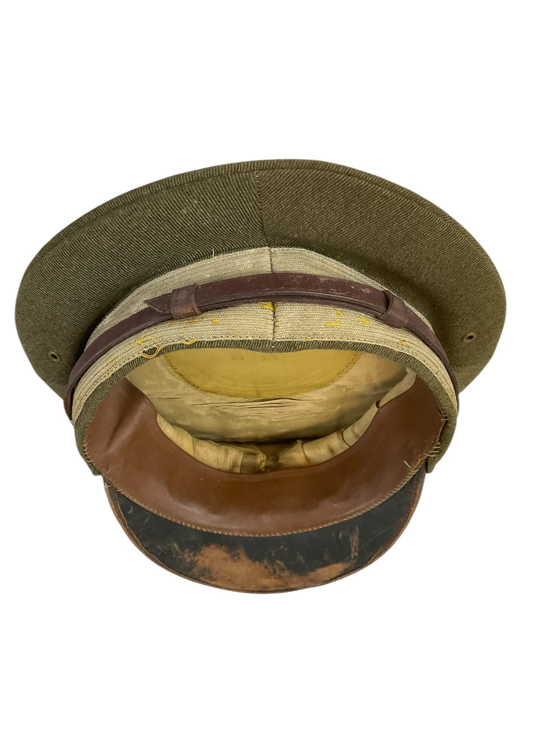 WW1 US M1912 Officers Peak Cap Named 168 Field Artillery WW1 US M1912 Officers Peak Cap Named 168 Field Artillery