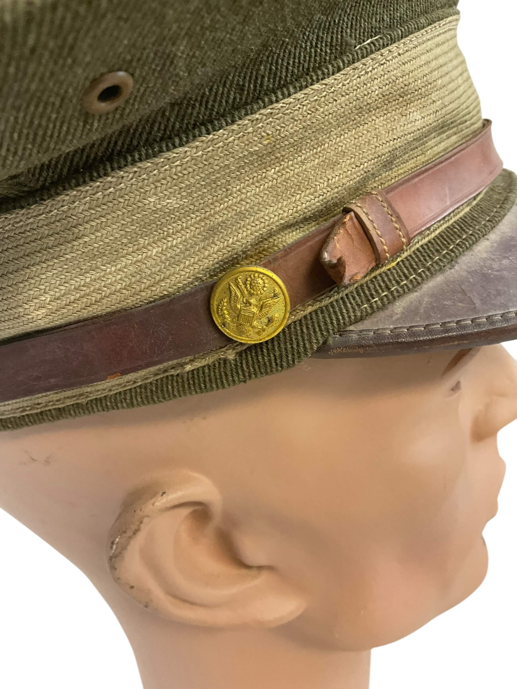 WW1 US M1912 Officers Peak Cap Named 168 Field Artillery WW1 US M1912 Officers Peak Cap Named 168 Field Artillery