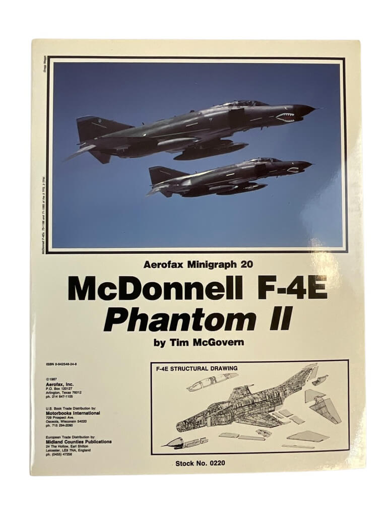 US USAF USN USMC McDonnell RF-4E Phantom 2 Aerofax No 20 SC Reference Book US USAF USN USMC McDonnell RF-4E Phantom 2 Aerofax No 20 SC Reference Book