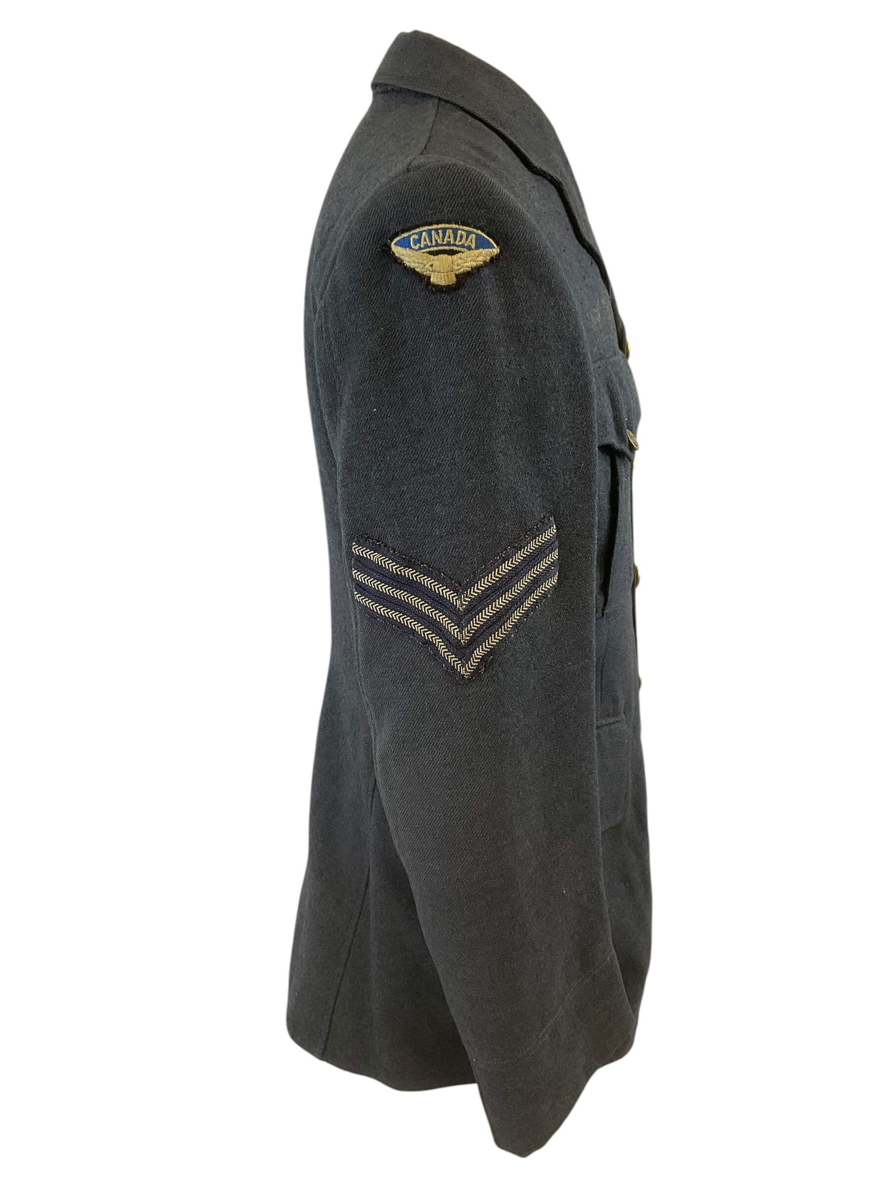 WW2 Canadian RCAF 4 Pocket Sgt Service Dress Named Bill Johnson WW2 Canadian RCAF 4 Pocket Sgt Service Dress Named Bill Johnson