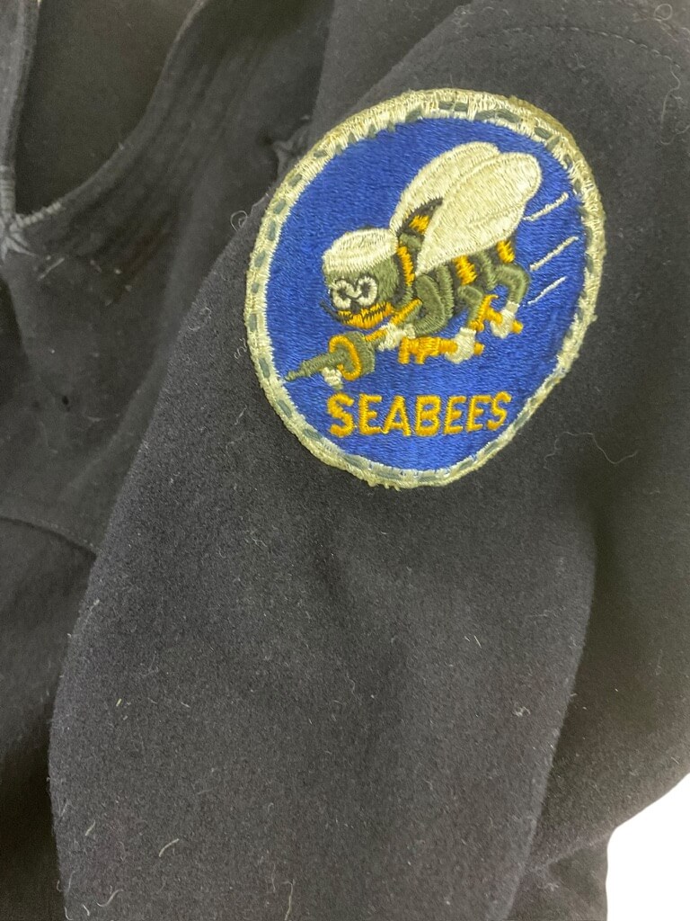 WW2 US USN Navy Seabees Jumper Blue Named WW2 US USN Navy Seabees Jumper Blue Named