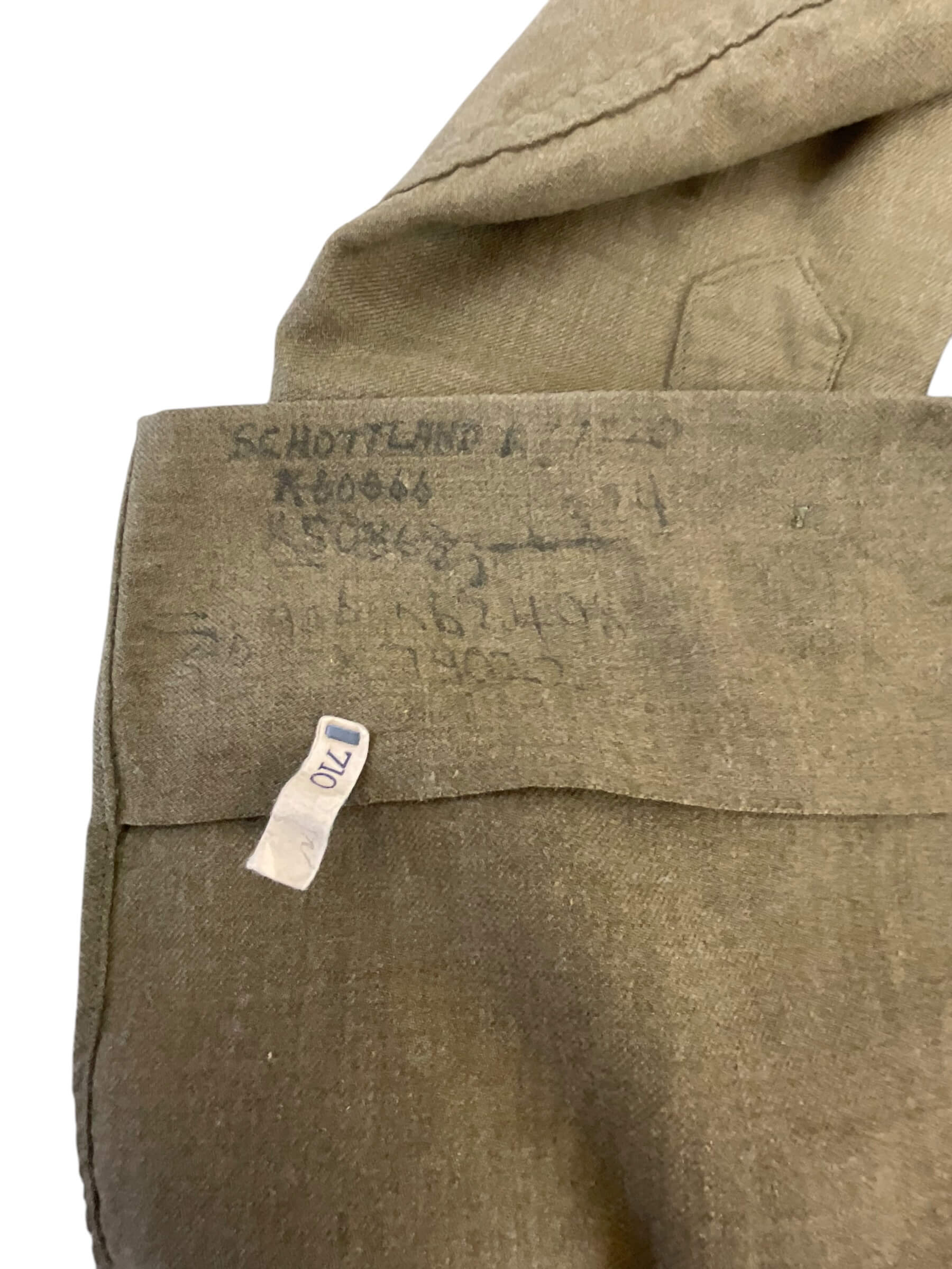 WW2 US Wool Shirt Named & Service No. WW2 US Wool Shirt Named & Service No.