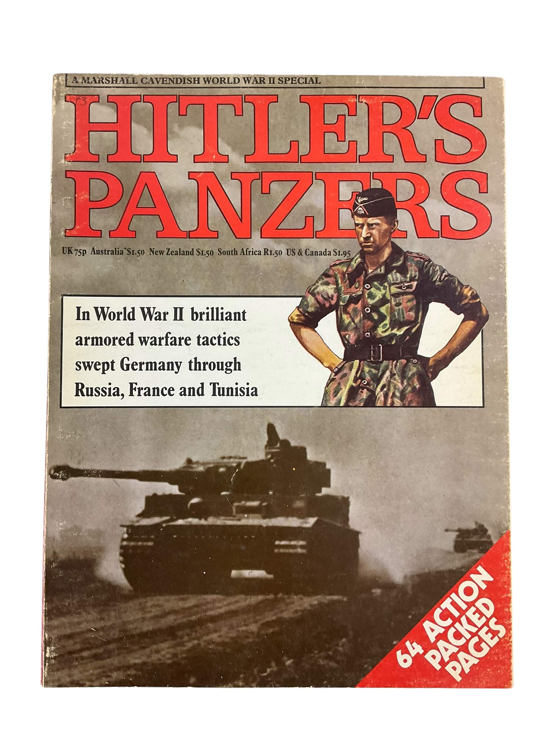 WW2 German Hitlers Panzers Armour Armor Tanks Used Soft Cover Reference Book WW2 German Hitlers Panzers Armour Armor Tanks Used Soft Cover Reference Book