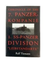 WW2 German Chronicle of the 7 Panzer Kompanie 1 SS-Panzer Division Leibstandarte Used Hardcover Reference Book