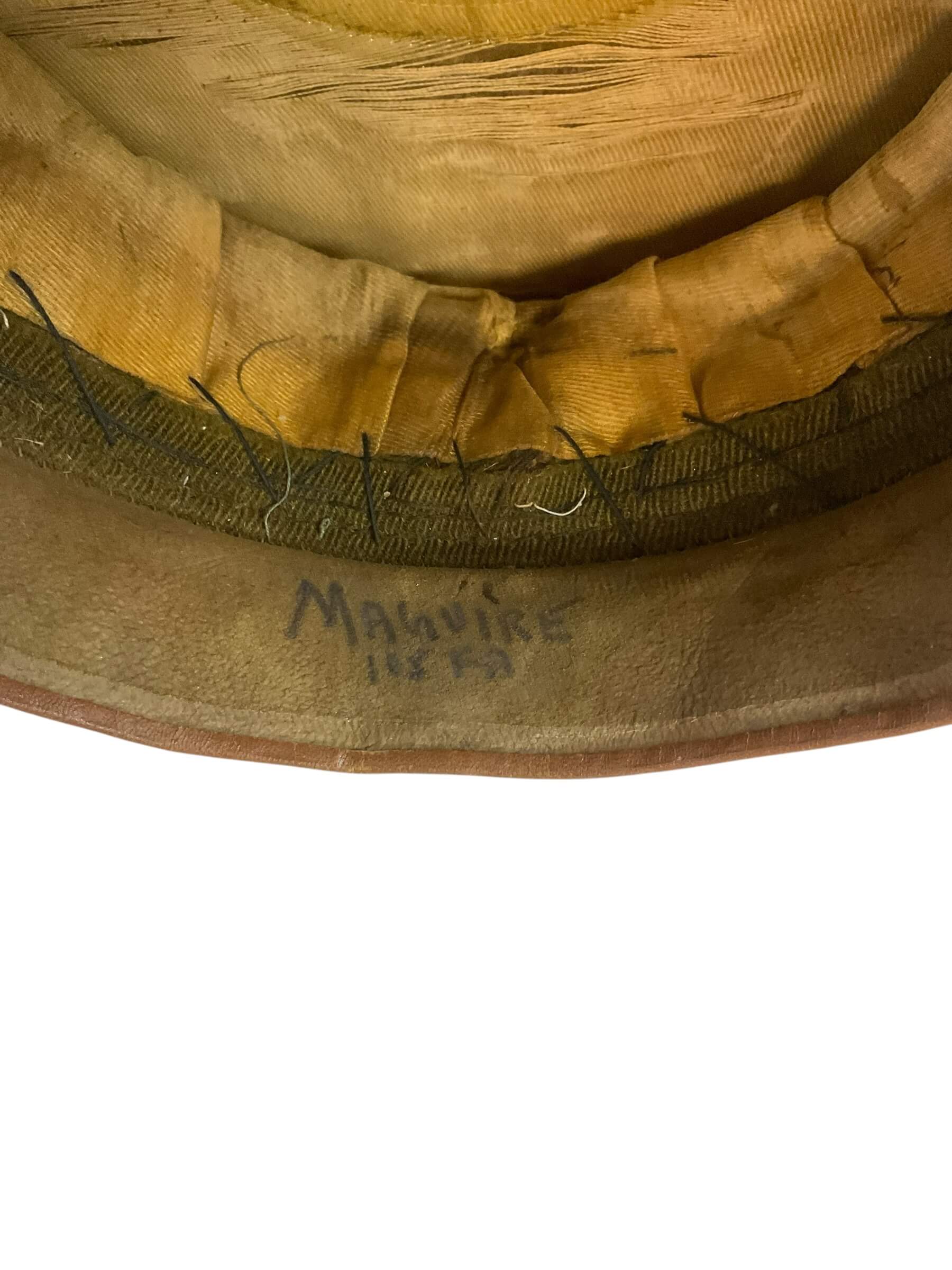 WW1 US M1912 Officers Peak Cap Named 168 Field Artillery WW1 US M1912 Officers Peak Cap Named 168 Field Artillery