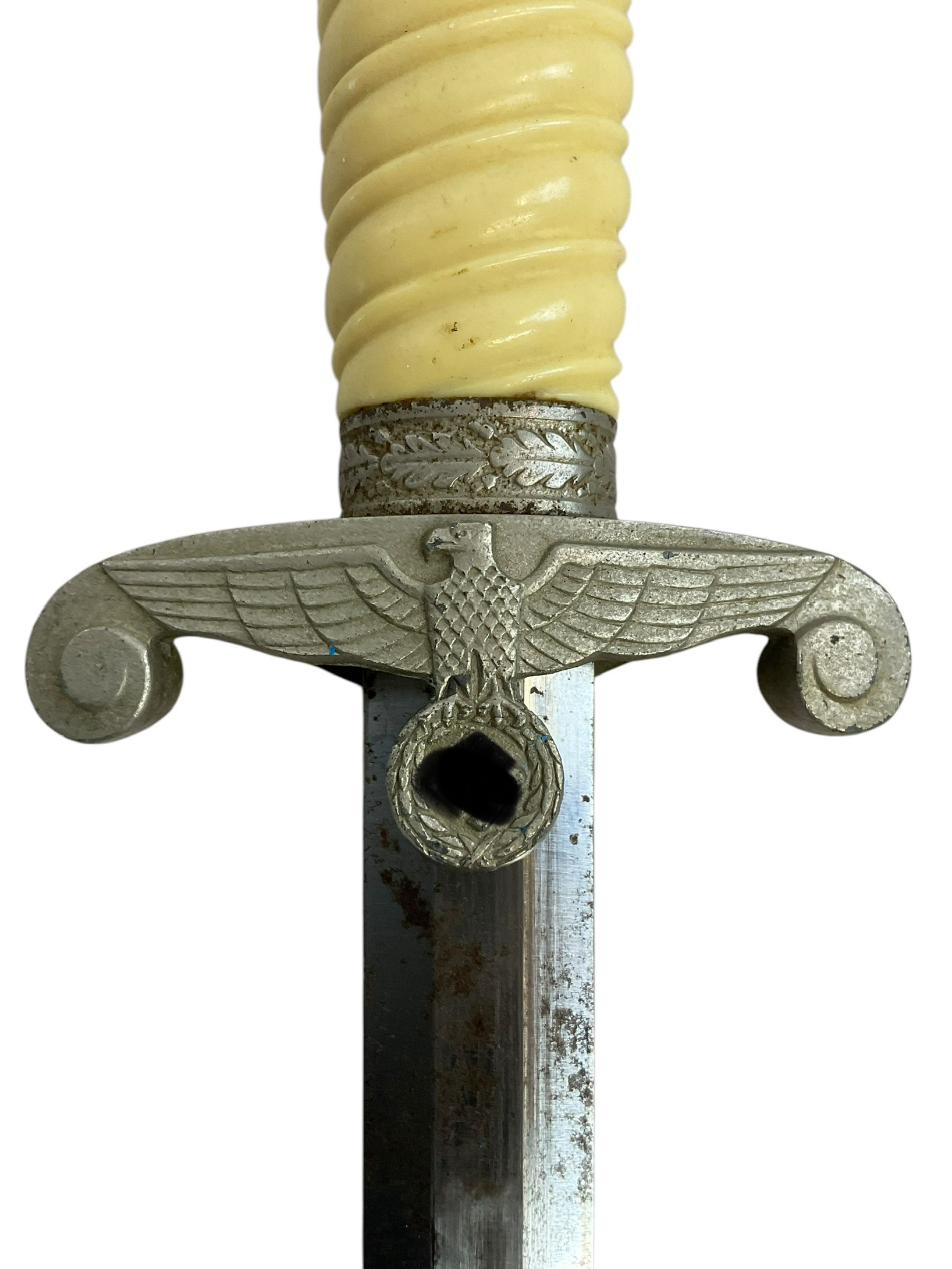 WW2 German Army White Handled Dagger with Scabbard Late War WW2 German Army White Handled Dagger with Scabbard Late War