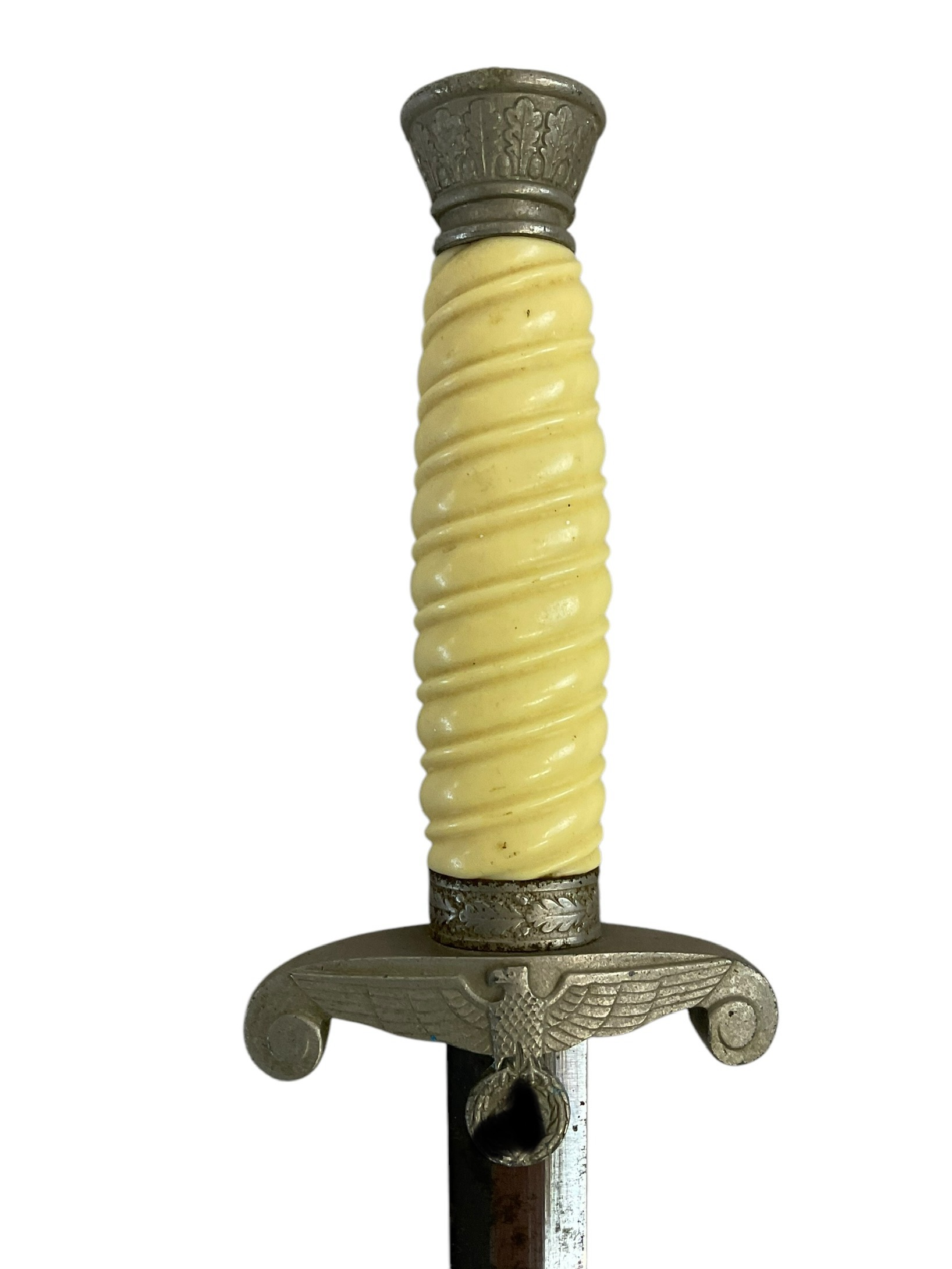 WW2 German Army White Handled Dagger with Scabbard Late War WW2 German Army White Handled Dagger with Scabbard Late War