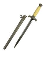 WW2 German Army White Handled Dagger with Scabbard Late War