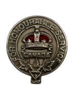WW1 Canadian CEF For Honourable Service Enamelled Lapel Badge Numbered 75138