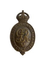 WW1 British BEF George 5th Household Battalion Cap Badge