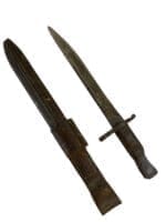 WW1 Canadian CEF MkII Ross Bayonet With Scabbard Dated 1916