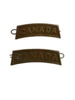 WW1 Canadian CEF CANADA Shoulder Titles Insignia Pair