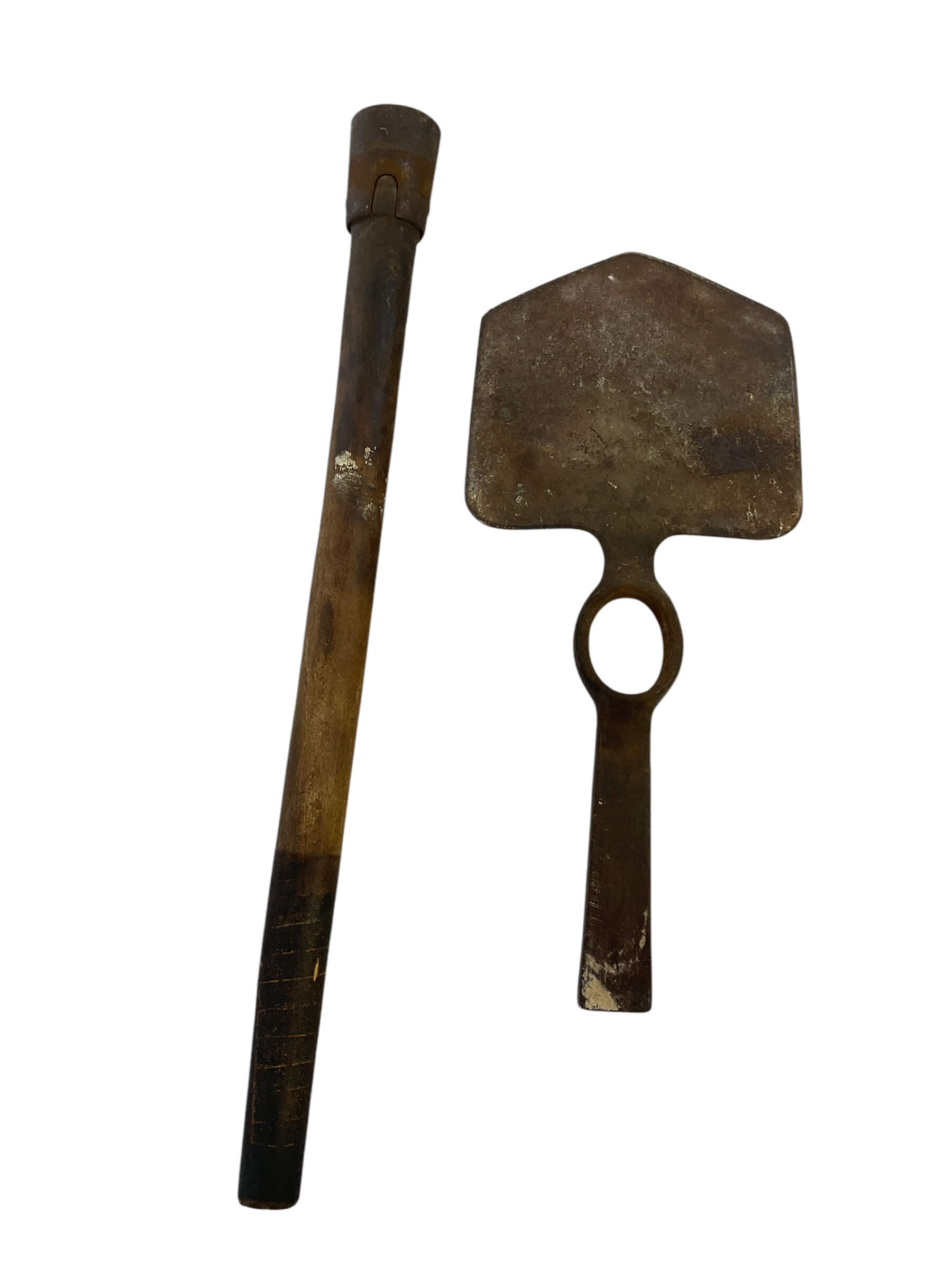 WW2 British Canadian 1943 Dated Entrenching Tool & Wood Handle WW2 British Canadian 1943 Dated Entrenching Tool & Wood Handle