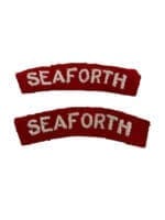 WW2 British Seaforth Highlanders Shoulder Titles Insignia Pair
