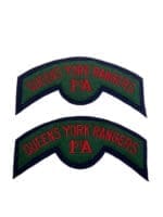 Canadian Army Queen's York Rangers 1st A Shoulder Titles Insignia Pair