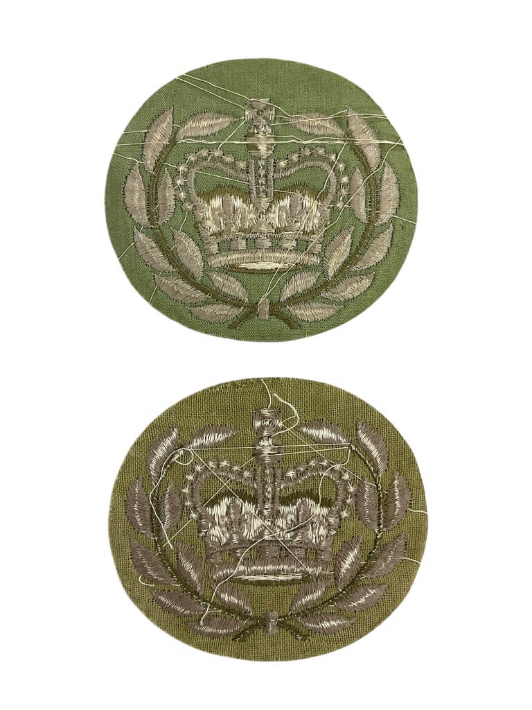 Canadian Army Master Warrant Officer Rank Insignia Pair Canadian Army Master Warrant Officer Rank Insignia Pair