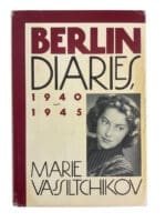 WW2 German Berlin Diaries 1940 to 1945 Marie Vassiltchikov Used Hardcover Reference Book