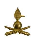 WW2 Italian Royal Army Heavy Artillery Pith Helmet Cap Badge