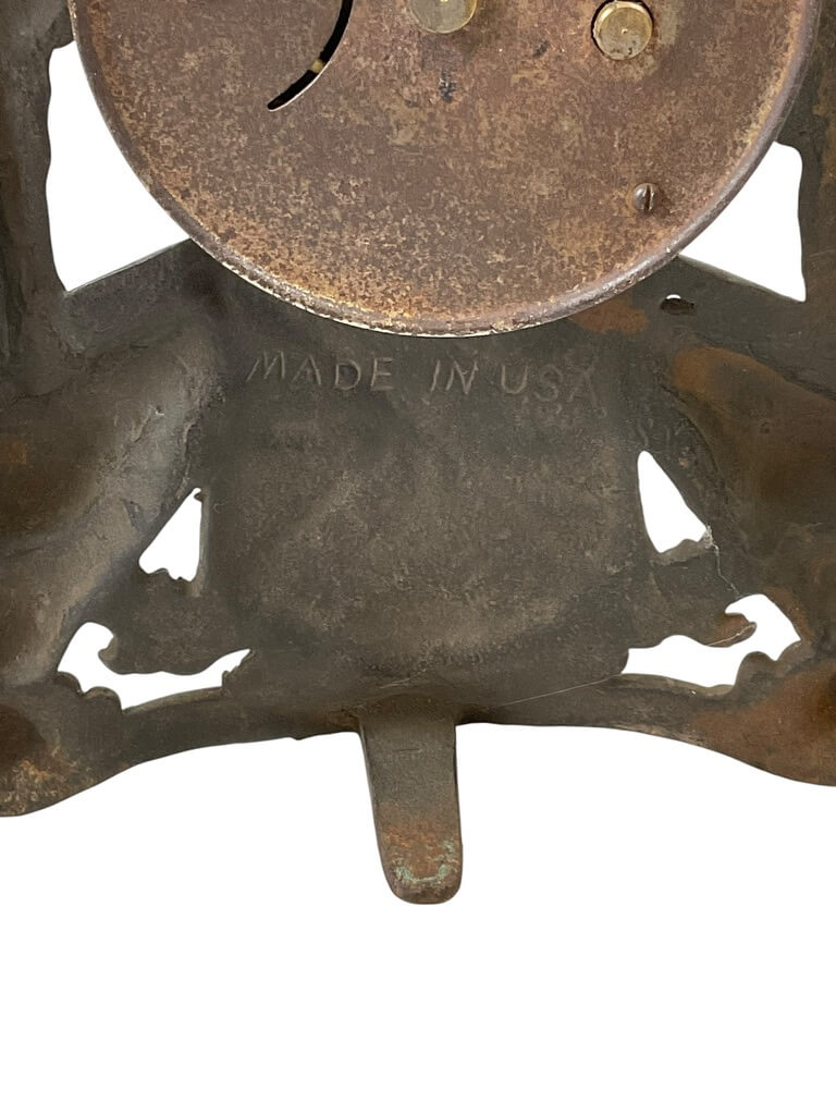 WW1 Canadian Cast Iron Patriotic Mantel Clock WW1 Canadian Cast Iron Patriotic Mantel Clock