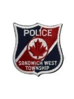Canadian Sandwich West Township Ontario White Border Police Patch Canadian Sandwich West Township Ontario White Border Police Patch