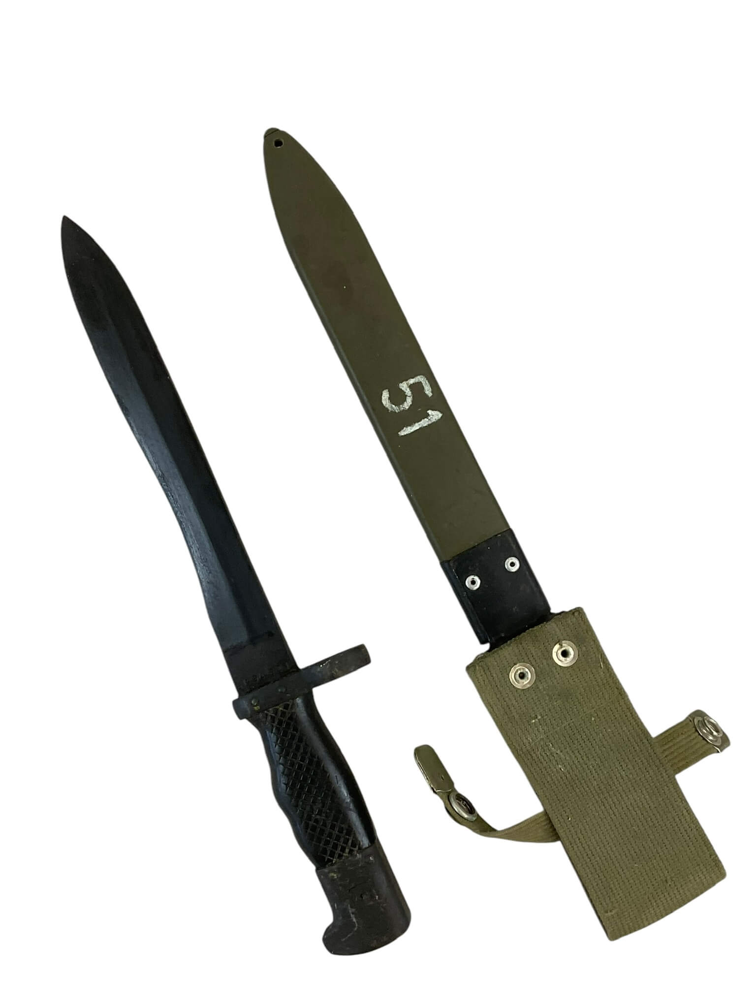 Spanish CETME FR8 Mauser Bayonet With Scabbard Spanish CETME FR8 Mauser Bayonet With Scabbard