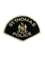 Canadian St. Thomas Ontario White Border Police Patch Canadian St. Thomas Ontario White Border Police Patch