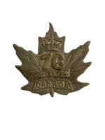WW1 Canadian CEF 76th Battalion Collar Insignia Single