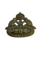 WW1 Canadian CEF 204th Collar Insignia Single