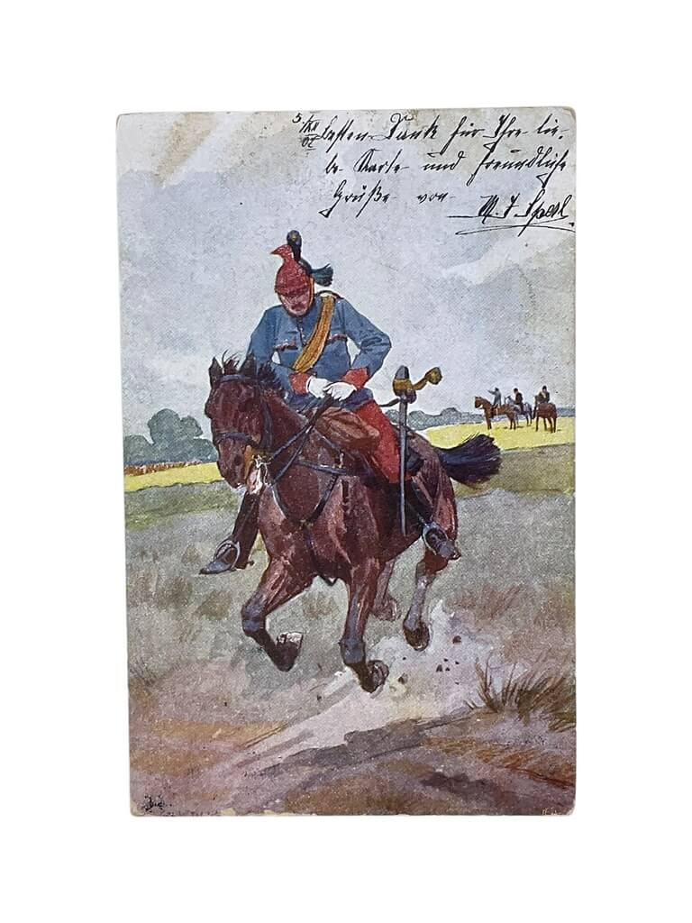 WW1 Austro-Hungarian Lancer Cavalry Postcard 5.5 X 3.5 Inches WW1 Austro-Hungarian Lancer Cavalry Postcard 5.5 X 3.5 Inches