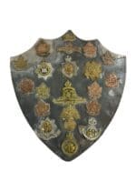 WW1 Canadian British Cap Badge Memorial Plaque