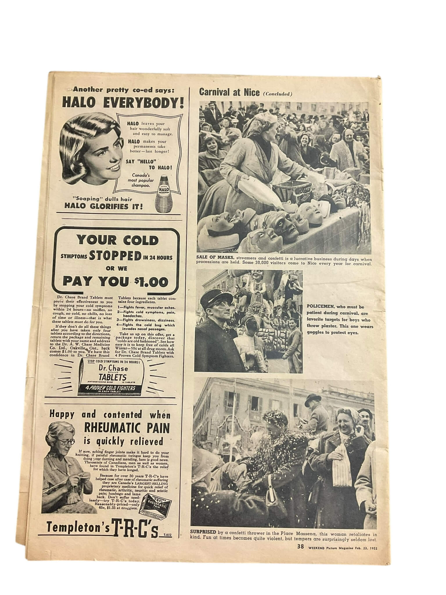 Canadian Victorian Order of Nurses VON Newspaper Print Ad Featuring Ruth Hayward Canadian Victorian Order of Nurses VON Newspaper Print Ad Featuring Ruth Hayward