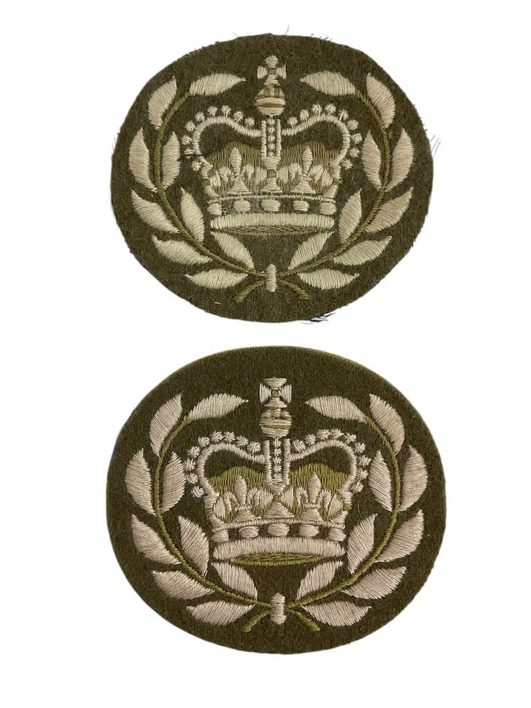 Canadian Army Master Warrant Officer Rank Insignia Pair Canadian Army Master Warrant Officer Rank Insignia Pair