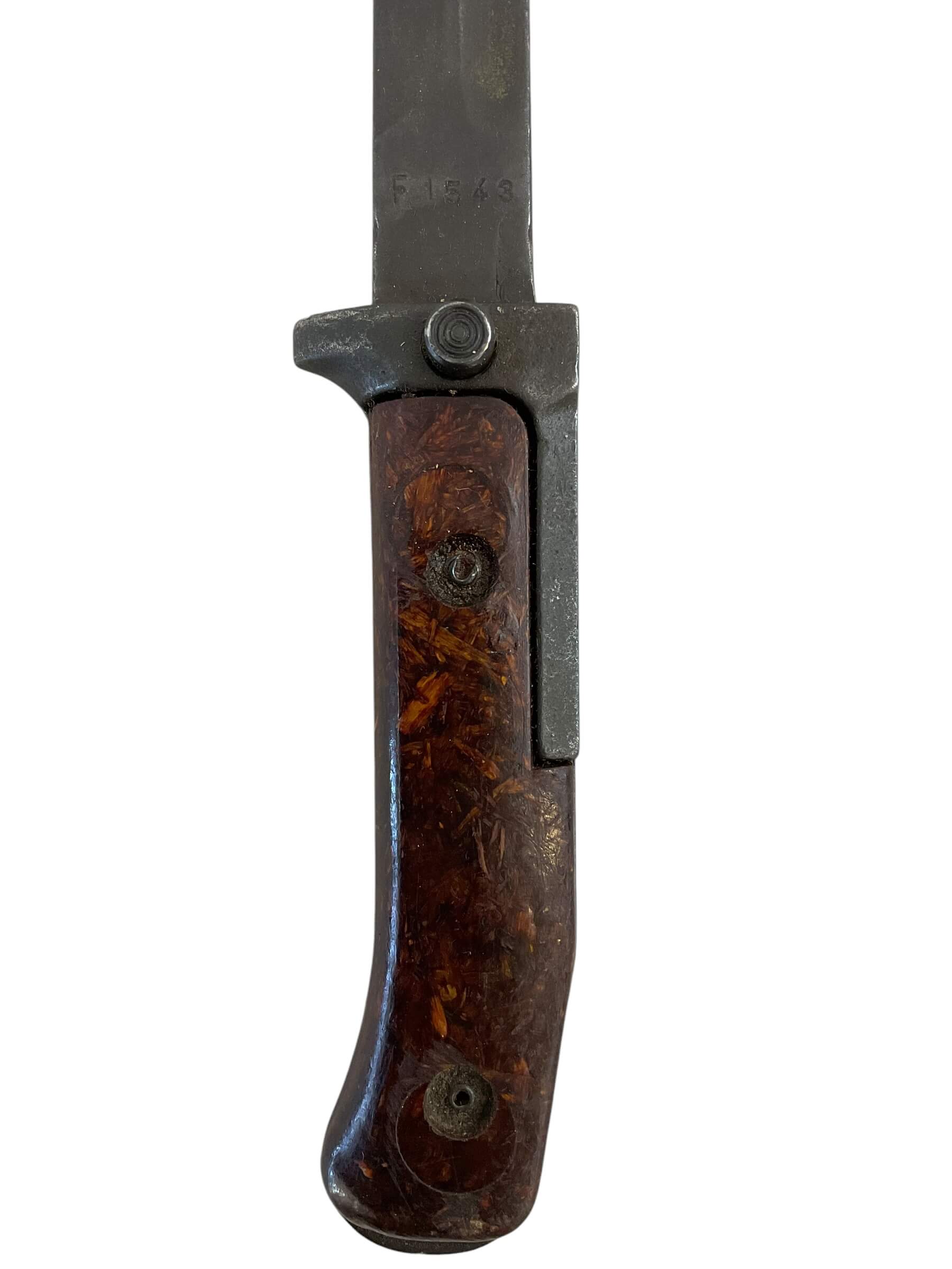 Czech Army VZ-58 Bayonet with Leather Scabbard Dated 1973 Czech Army VZ-58 Bayonet with Leather Scabbard Dated 1973