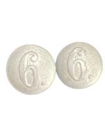WW2 German Army 6th Company Buttons Insignia Pair
